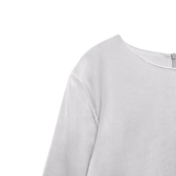 Zara Sunning Silver Co-ord & Matching Set of midi length skirt & crop top🔥🔥 - Picture 6 of 9